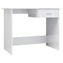Schreibtisch aus glänzend weißer Spanplatte, 100 x 50 x 76 cm von vidaXL, Schreibtische - Ref: Foro24-800555, Preis: 60,54 €,...
