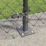Valla de eslabones de cadena con postes Gris 1.2 x 25 m Acero