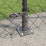 Valla de eslabones de cadena con postes Gris 1.4 x 25 m Acero
