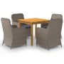 5-teiliges braunes Esszimmerset für den Garten von vidaXL, Gartensets - Ref: Foro24-3067727, Preis: 730,85 €, Rabatt: %