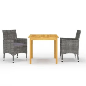 Gray 3-Piece Garden Dining Set by vidaXL, Garden sets - Ref: Foro24-3067668, Price: 242,68 €, Discount: %