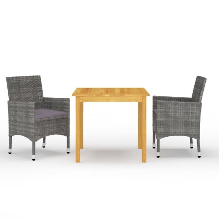 Gray 3-Piece Garden Dining Set by vidaXL, Garden sets - Ref: Foro24-3067668, Price: 239,70 €, Discount: %