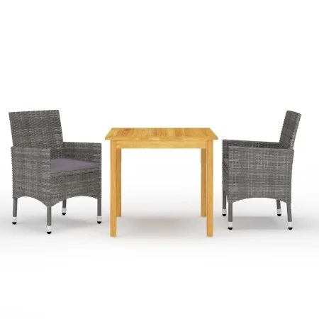 Gray 3-Piece Garden Dining Set by vidaXL, Garden sets - Ref: Foro24-3067668, Price: 242,68 €, Discount: %
