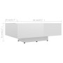 Couchtisch aus weiß glänzendem Sperrholz 85x55x31 cm von vidaXL, Couchtisch - Ref: Foro24-803386, Preis: 66,77 €, Rabatt: %