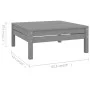 Gartenmöbel-Set 8-teilig aus massivem grauem Kiefernholz von vidaXL, Gartensets - Ref: Foro24-3083021, Preis: 417,67 €, Rabat...