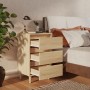 Mesita de noche patas madera maciza roble Sonoma 40x35x69 cm de vidaXL, Mesitas de noche - Ref: Foro24-805893, Precio: 62,01 ...