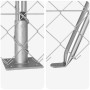 Valla de eslabones de cadena con postes Plateado 1.2 x 25 m
