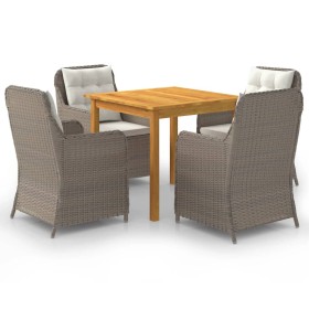 Brown 5-piece garden dining set by vidaXL, Garden sets - Ref: Foro24-3067728, Price: 753,62 €, Discount: %