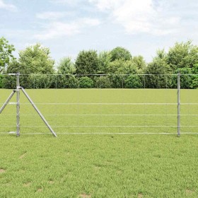 Valla de campo Plateado 25 x 0.8 m Acero galvanizado