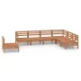 Gartenmöbel-Set 7-teilig aus massivem honigbraunem Kiefernholz von vidaXL, Gartensets - Ref: Foro24-3083037, Preis: 379,37 €,...