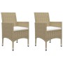 3-teiliges beige Garten-Esszimmerset von vidaXL, Gartensets - Ref: Foro24-3067669, Preis: 254,72 €, Rabatt: %