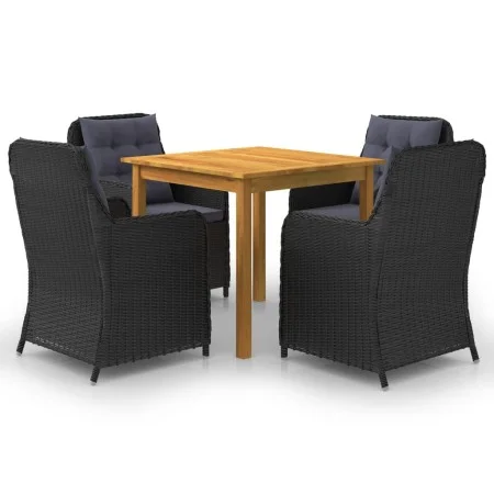 3067729 5 Piece Garden Dining Set Black (147875+2x46548) by vidaXL, Garden sets - Ref: Foro24-3067729, Price: 759,29 €, Disco...