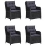3067729 5 Piece Garden Dining Set Black (147875+2x46548) de vidaXL, Conjuntos de jardín - Ref: Foro24-3067729, Precio: 799,53 €