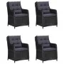 3067729 5 Piece Garden Dining Set Black (147875+2x46548) by vidaXL, Garden sets - Ref: Foro24-3067729, Price: 759,29 €, Disco...