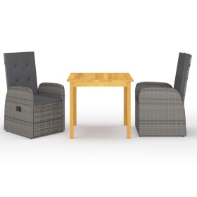 Graues 3-teiliges Garten-Essset von vidaXL, Gartensets - Ref: Foro24-3067716, Preis: 444,37 €, Rabatt: %