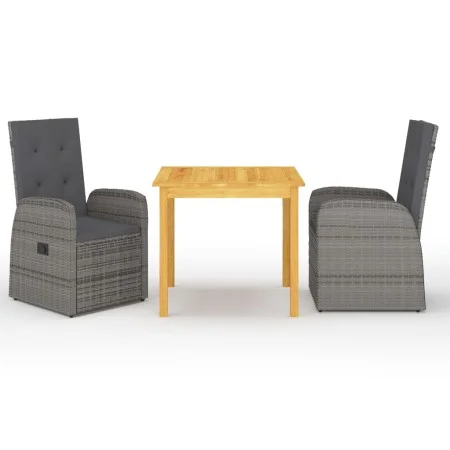 Gray 3-piece garden dining set by vidaXL, Garden sets - Ref: Foro24-3067716, Price: 434,29 €, Discount: %