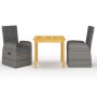 Graues 3-teiliges Garten-Essset von vidaXL, Gartensets - Ref: Foro24-3067716, Preis: 444,37 €, Rabatt: %