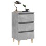 Nachttische 2 Stück Beine aus Holz grau Beton 40x35x69 cm von vidaXL, Nachttische - Ref: Foro24-805896, Preis: 98,39 €, Rabat...