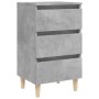 Nachttische 2 Stück Beine aus Holz grau Beton 40x35x69 cm von vidaXL, Nachttische - Ref: Foro24-805896, Preis: 98,39 €, Rabat...