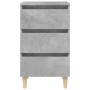 Nachttische 2 Stück Beine aus Holz grau Beton 40x35x69 cm von vidaXL, Nachttische - Ref: Foro24-805896, Preis: 98,39 €, Rabat...
