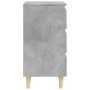Nachttische 2 Stück Beine aus Holz grau Beton 40x35x69 cm von vidaXL, Nachttische - Ref: Foro24-805896, Preis: 98,39 €, Rabat...
