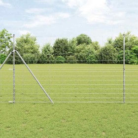 Valla de campo Plateado 25 x 1.5 m Acero galvanizado