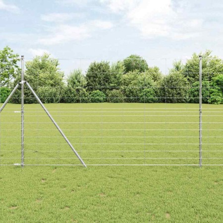 Valla de campo Plateado 25 x 1.5 m Acero galvanizado