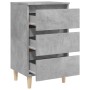 Nachttische 2 Stück Beine aus Holz grau Beton 40x35x69 cm von vidaXL, Nachttische - Ref: Foro24-805896, Preis: 98,39 €, Rabat...