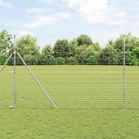 Valla de campo Plateado 25 x 1.6 m Acero galvanizado