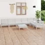 Juego de muebles de jardín 8 piezas madera maciza pino blanco de vidaXL, Conjuntos de jardín - Ref: Foro24-3083020, Precio: 3...