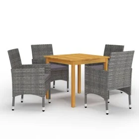 Gray 5-Piece Garden Dining Set by vidaXL, Garden sets - Ref: Foro24-3067672, Price: 375,97 €, Discount: %