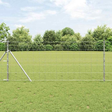 Valla de campo Plateado 50 x 1 m Acero galvanizado