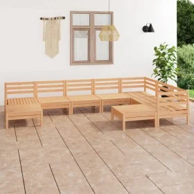 Gartenmöbel-Set 9-teilig aus massivem Kiefernholz von vidaXL, Gartensets - Ref: Foro24-3083024, Preis: 389,49 €, Rabatt: %