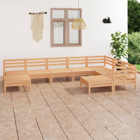 Juego de muebles de jardín 9 piezas madera maciza de pino de vidaXL, Conjuntos de jardín - Ref: Foro24-3083024, Precio: 389,46 €