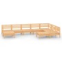 Juego de muebles de jardín 9 piezas madera maciza de pino de vidaXL, Conjuntos de jardín - Ref: Foro24-3083024, Precio: 389,46 €