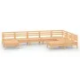 Juego de muebles de jardín 9 piezas madera maciza de pino de vidaXL, Conjuntos de jardín - Ref: Foro24-3083024, Precio: 389,4...