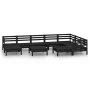 Juego de muebles de jardín 10 pzas madera maciza de pino negro de vidaXL, Conjuntos de jardín - Ref: Foro24-3083033, Precio: ...