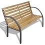 Banco de jardín de madera y hierro 120 cm by vidaXL, garden benches - Ref: Foro24-41014, Price: 126,35 €, Discount: %