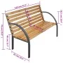 Banco de jardín de madera y hierro 120 cm by vidaXL, garden benches - Ref: Foro24-41014, Price: 126,35 €, Discount: %