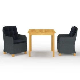 Dark gray 3-piece garden dining set by vidaXL, Garden sets - Ref: Foro24-3067754, Price: 393,30 €, Discount: %