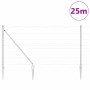 Valla de campo Plateado 25 x 1.2 m Acero galvanizado