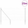 Valla de campo Plateado 25 x 1.2 m Acero galvanizado