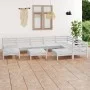 Gartenmöbel-Set 10-teilig aus massivem weißem Kiefernholz von vidaXL, Gartensets - Ref: Foro24-3083030, Preis: 500,54 €, Raba...