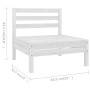 Gartenmöbel-Set 10-teilig aus massivem weißem Kiefernholz von vidaXL, Gartensets - Ref: Foro24-3083030, Preis: 507,09 €, Raba...
