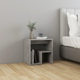 Betongrauer Nachttisch aus Sperrholz, 40 x 30 x 40 cm von vidaXL, Nachttische - Ref: Foro24-806336, Preis: 30,81 €, Rabatt: %