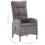 Juego de comedor de jardín de 3 piezas gris de vidaXL, Conjuntos de jardín - Ref: Foro24-3067679, Precio: 408,75 €, Descuento: %