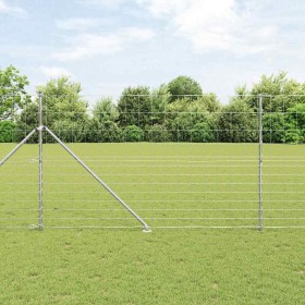 Valla de campo Plateado 25 x 1.5 m Acero galvanizado