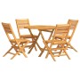 5-piece garden dining set solid teak wood by vidaXL, Garden sets - Ref: Foro24-3155031, Price: 383,93 €, Discount: %