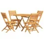 5-teiliges Garten-Essset aus massivem Teakholz von vidaXL, Gartensets - Ref: Foro24-3155031, Preis: 376,43 €, Rabatt: %