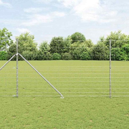 Valla de campo Plateado 25 x 1.5 m Acero galvanizado